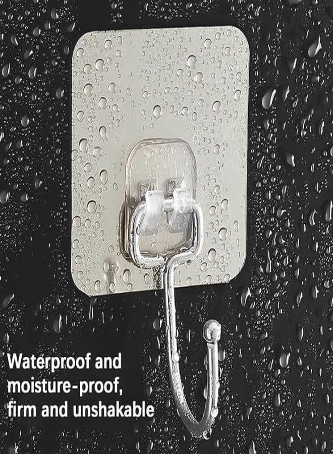 Vendola-Golden Large Adhesive Wall Hooks - Heavy-Duty Self-Stick Hangers for Home, Kitchen & Bathroom - No Drilling, Waterproof & Rustproof Hook Set (5) - Image 2